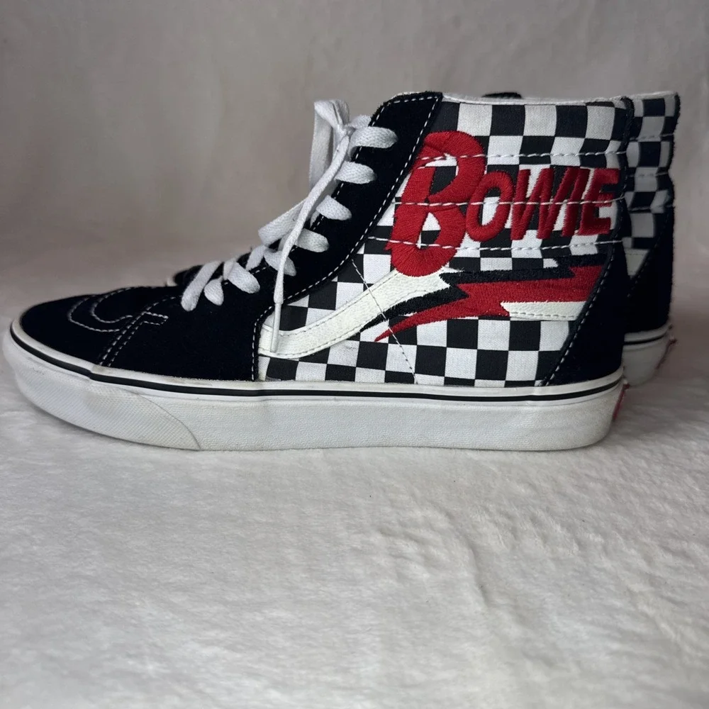 Vans Sk8-Hi Shoes Mens Size 9 Womens 10.5 David Bowie Checkerboard 2019